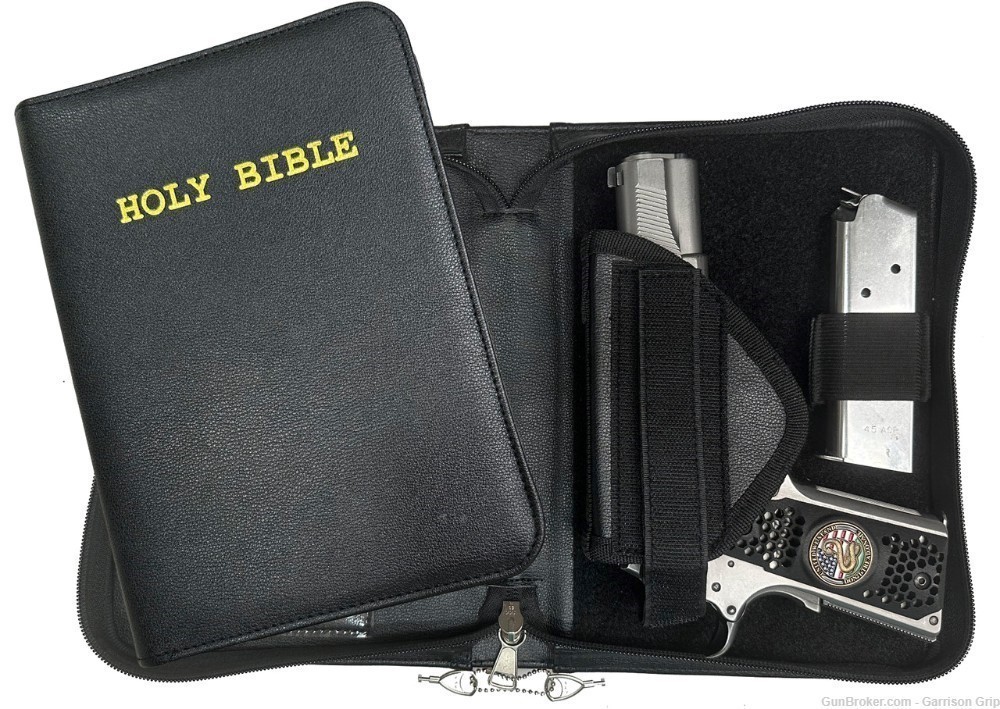 Sustainable Leather Locking Bible Gun Case for Large and Medium Guns-img-2