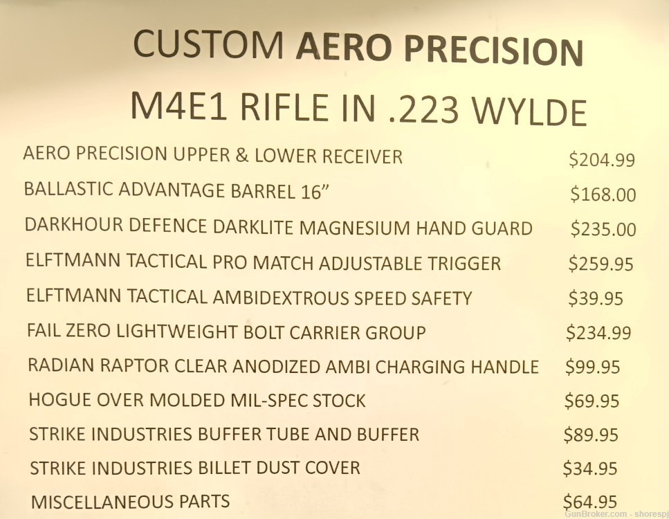 Aero Precision Custom M4E1 .223 Wylde Semi-Auto Rifle (16", black)-img-9