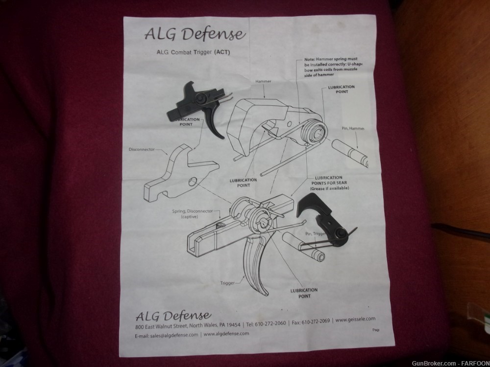 AR-15 ALG DEFENSE COMBAT TRIGGER ASSEMBLY (ACT) (NIB)-img-2