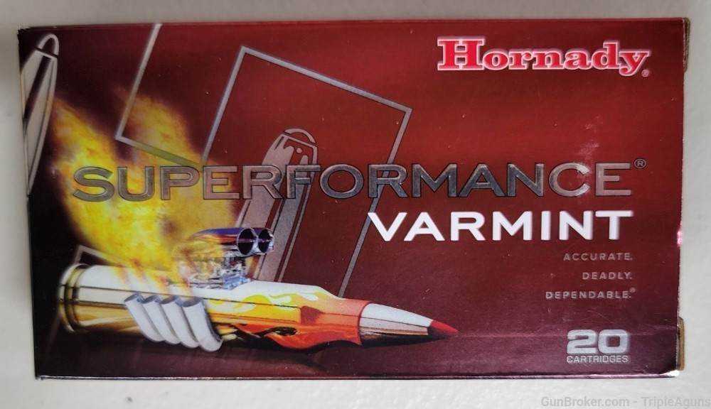 Hornady Superformance varmint 204 Ruger 40gr V-Max box of 20rds 83206-img-1