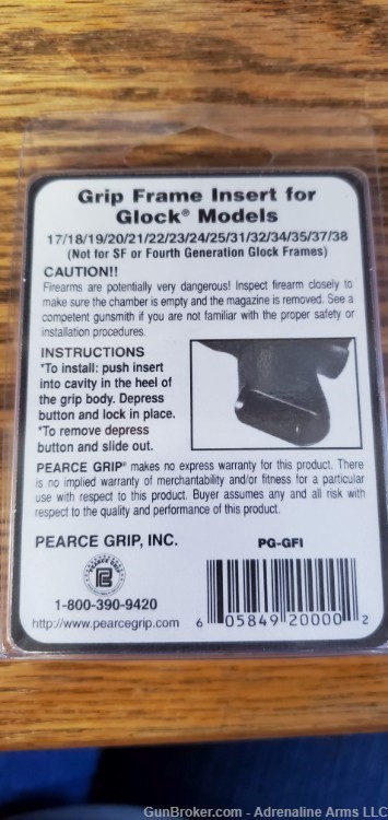 Pearce Glock Grip Frame Insert, no SF/Gen4, see description for fitment-img-1
