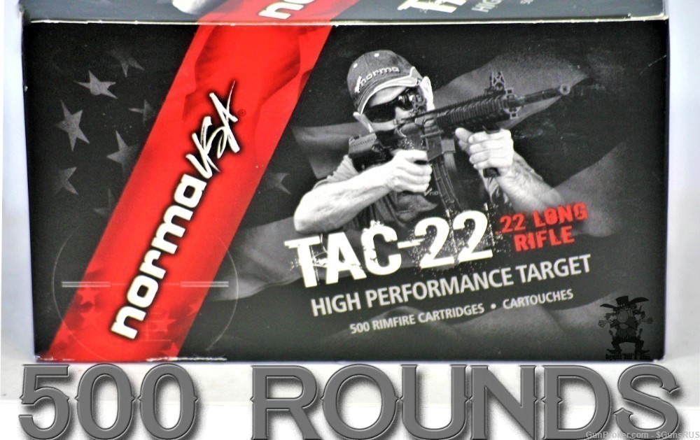 NORMA USA TAC 22 High Performance Target 22 Long Rifle HV Tactical 22LR 500-img-0