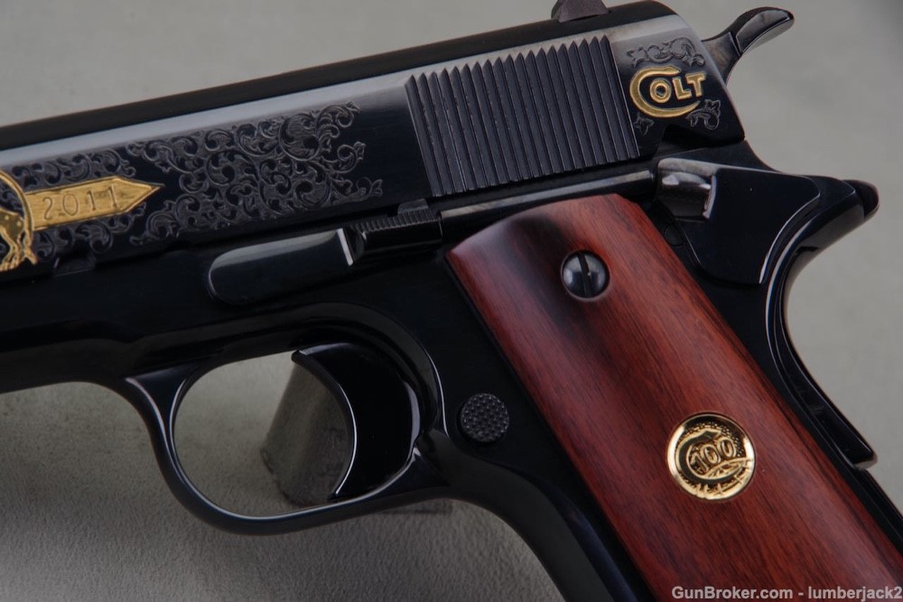 2011 Colt 1911 Anniversary Tier II 45ACP 5'' Royal Blue Engraved NIB-img-17