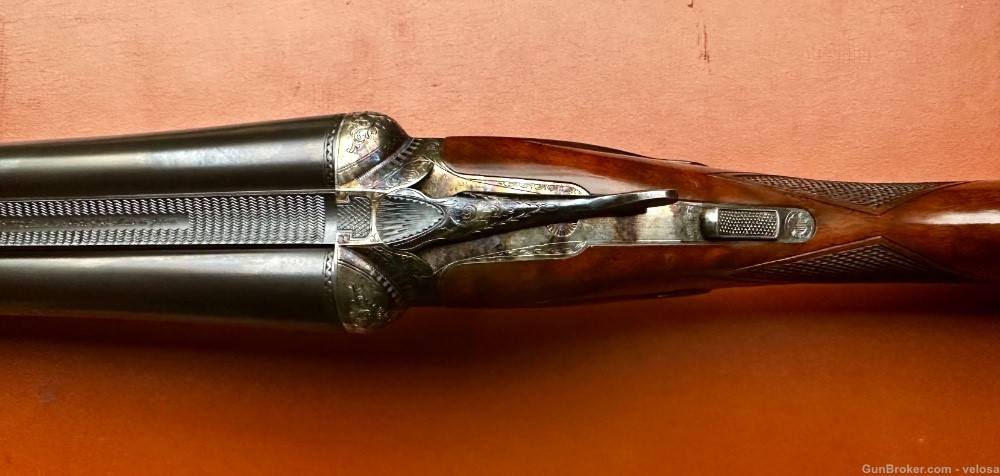 Parker Winchester Reproduction 12ga sxs shotgun 2 barrel set cased -img-46