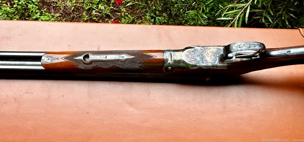 Parker Winchester Reproduction 12ga sxs shotgun 2 barrel set cased -img-45