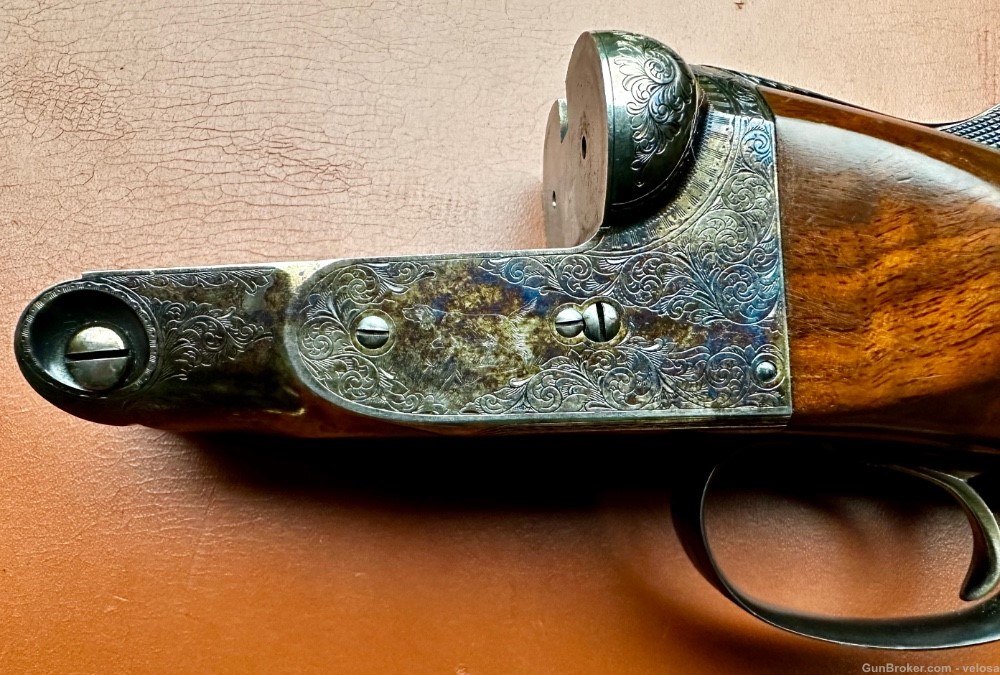 Parker Winchester Reproduction 12ga sxs shotgun 2 barrel set cased -img-13