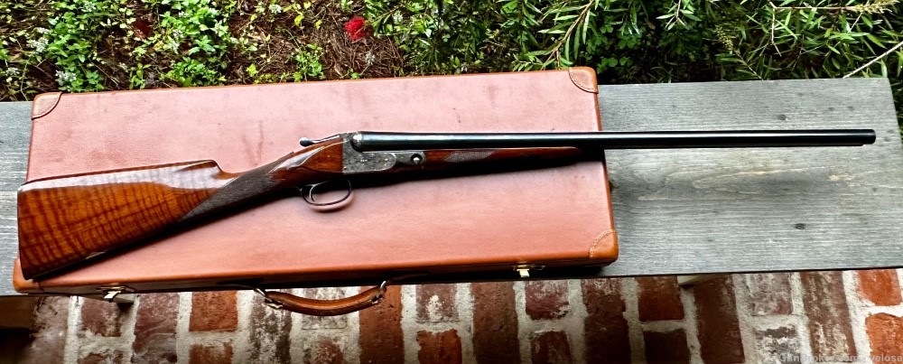 Parker Winchester Reproduction 12ga sxs shotgun 2 barrel set cased -img-43