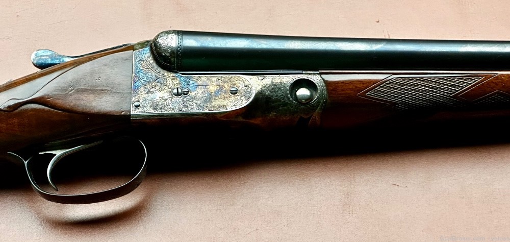 Parker Winchester Reproduction 12ga sxs shotgun 2 barrel set cased -img-42