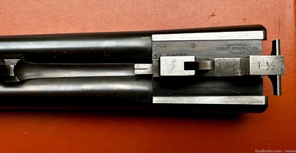 Parker Winchester Reproduction 12ga sxs shotgun 2 barrel set cased -img-32