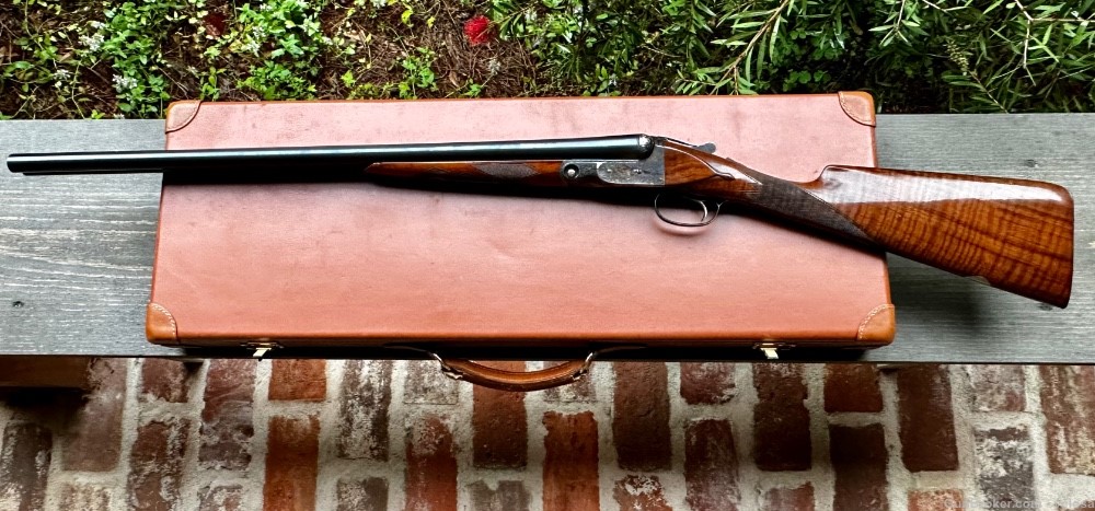 Parker Winchester Reproduction 12ga sxs shotgun 2 barrel set cased -img-44