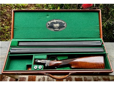 Parker Winchester Reproduction 12ga sxs shotgun 2 barrel set cased 