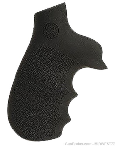 Hogue 73000 OverMolded Monogrip Black Rubber with Finger Grooves for Taurus-img-1