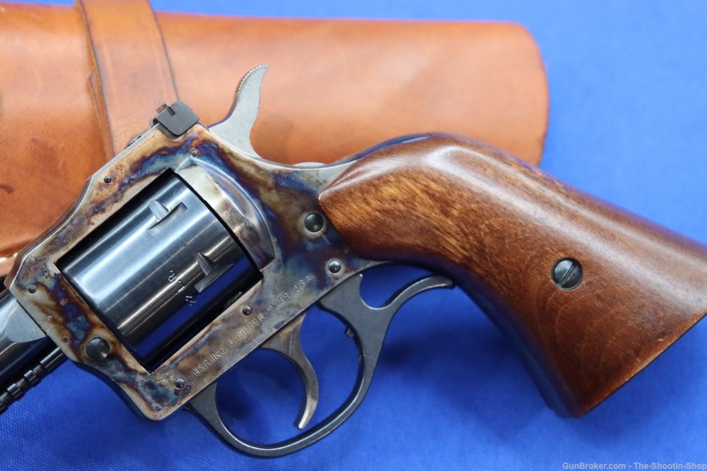 H&R INC Model 686 Revolver 22LR 22MAG Dual Cylinder CASE COLORED DA SA Wood-img-4