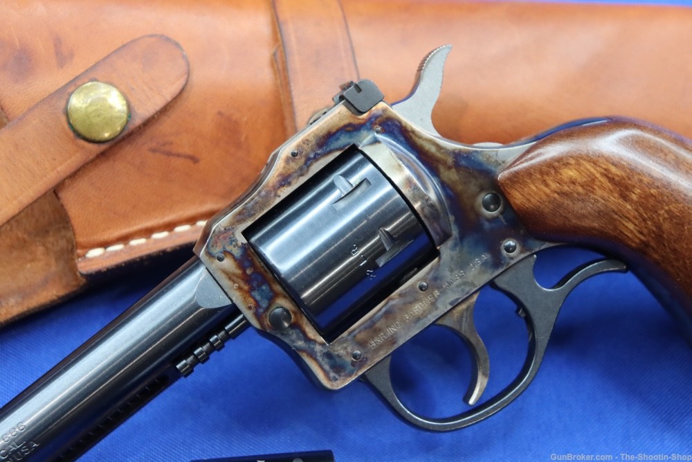 H&R INC Model 686 Revolver 22LR 22MAG Dual Cylinder CASE COLORED DA SA Wood-img-3