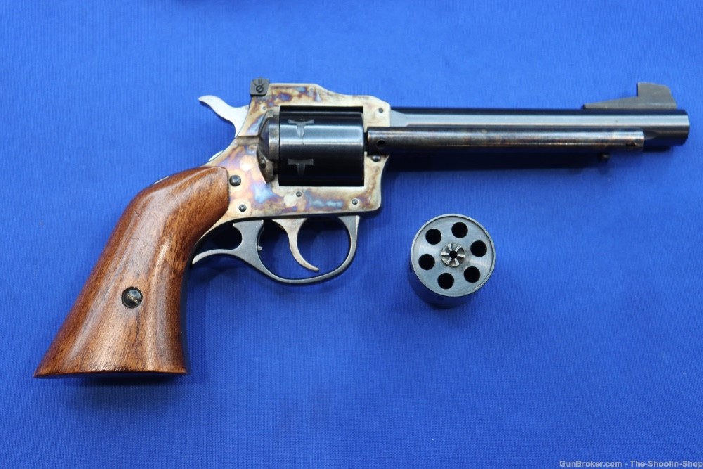 H&R INC Model 686 Revolver 22LR 22MAG Dual Cylinder CASE COLORED DA SA Wood-img-11
