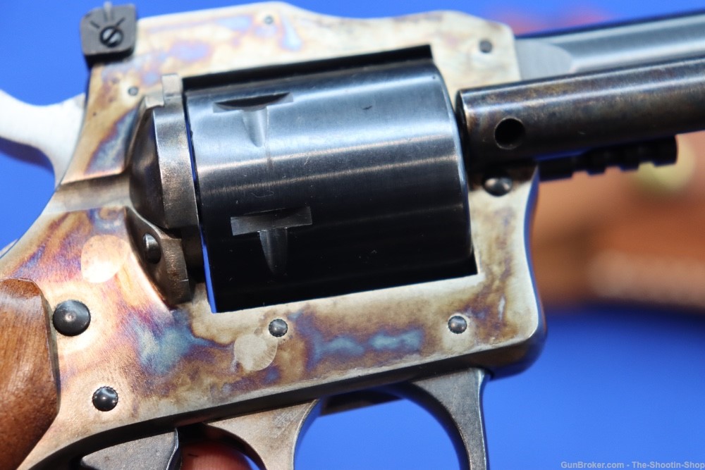 H&R INC Model 686 Revolver 22LR 22MAG Dual Cylinder CASE COLORED DA SA Wood-img-32