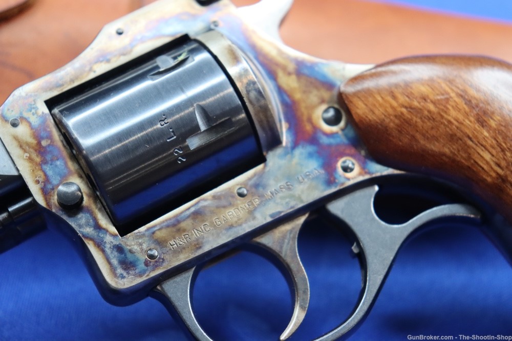 H&R INC Model 686 Revolver 22LR 22MAG Dual Cylinder CASE COLORED DA SA Wood-img-7