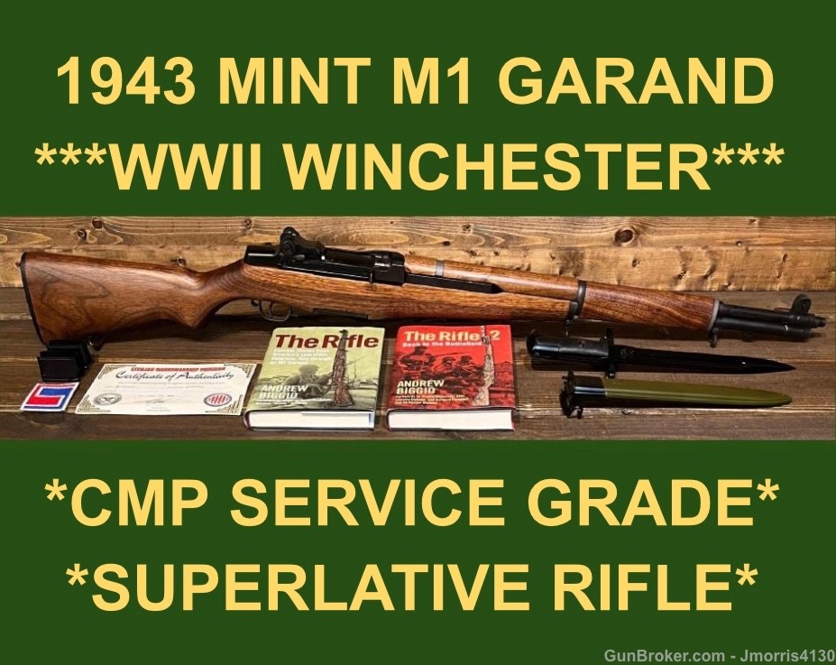 M1 GARAND WINCHESTER CMP SERVICE GRADE PERFECT BORE WWII WW2 GARAND-img-0