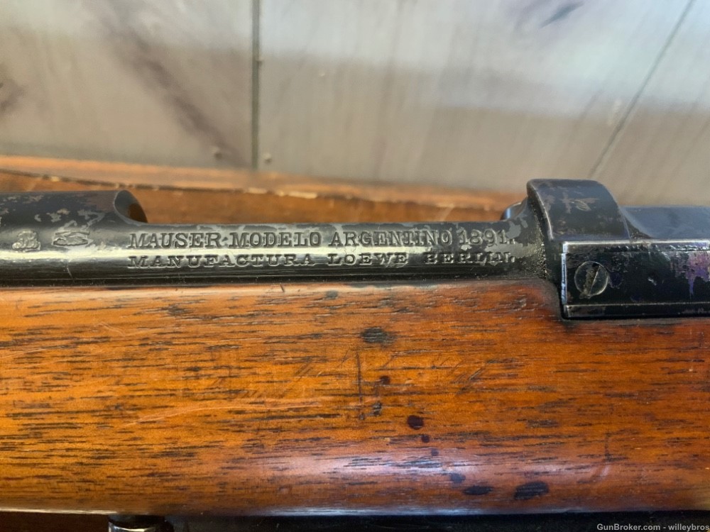 Antique 1893 Argentine Mauser Model 1891 29” 7.65X53MM Good Bore -img-13