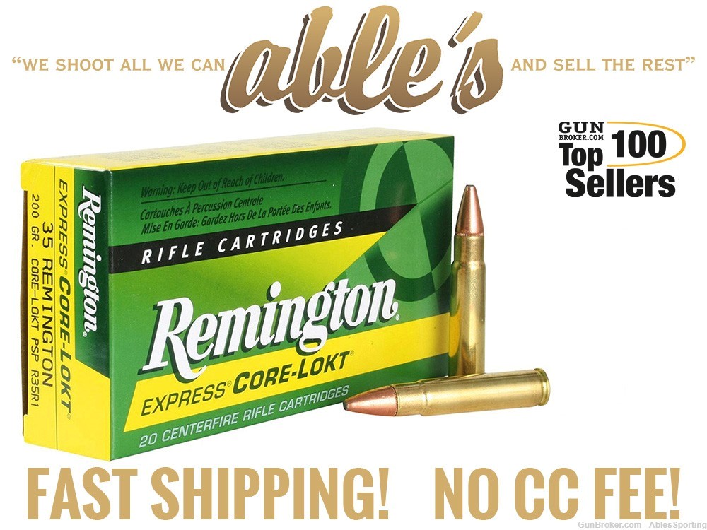Remington R35R2, 35 Remington, Core-Lokt SP, 200 GR, 2080 fps, 40 Rd, NIB-img-0
