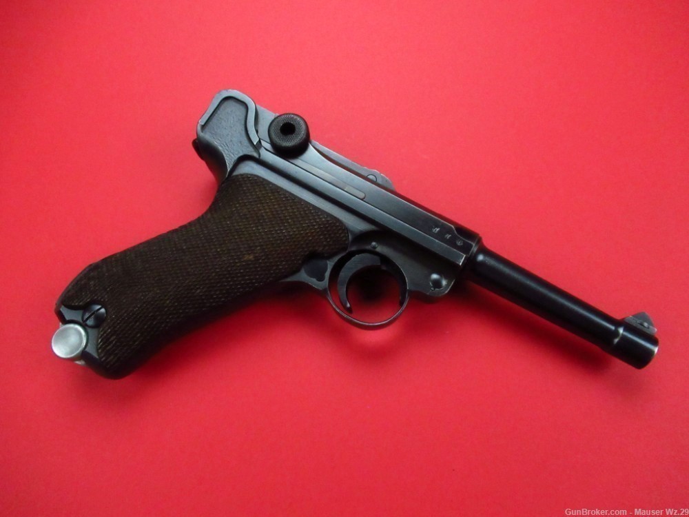Nice WWII 1939 code S/42 Luger P08 Mauser German Army Pistol 9mm P38 RIG-img-40