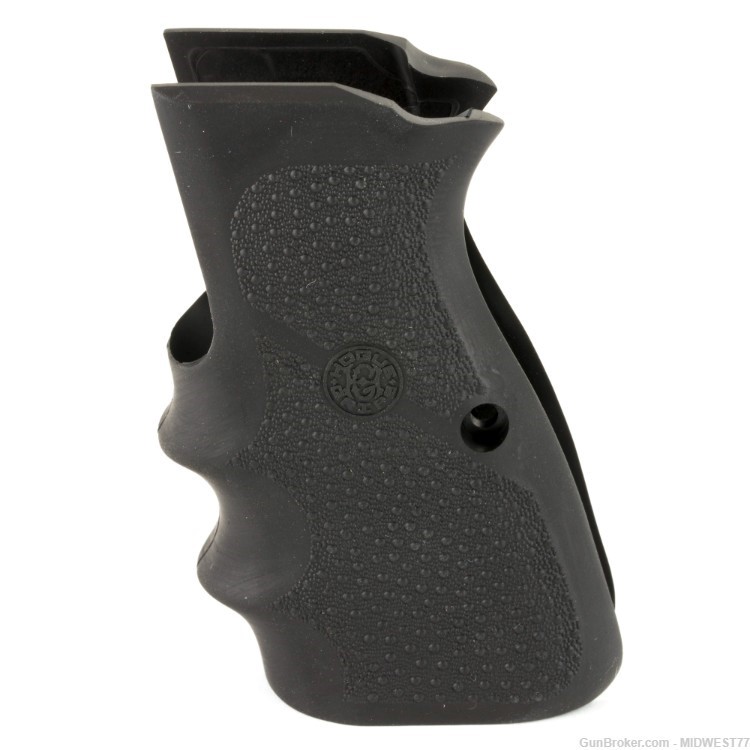 Hogue 09000 Rubber Grip Black with Finger Grooves for Browning Hi-Power-img-0
