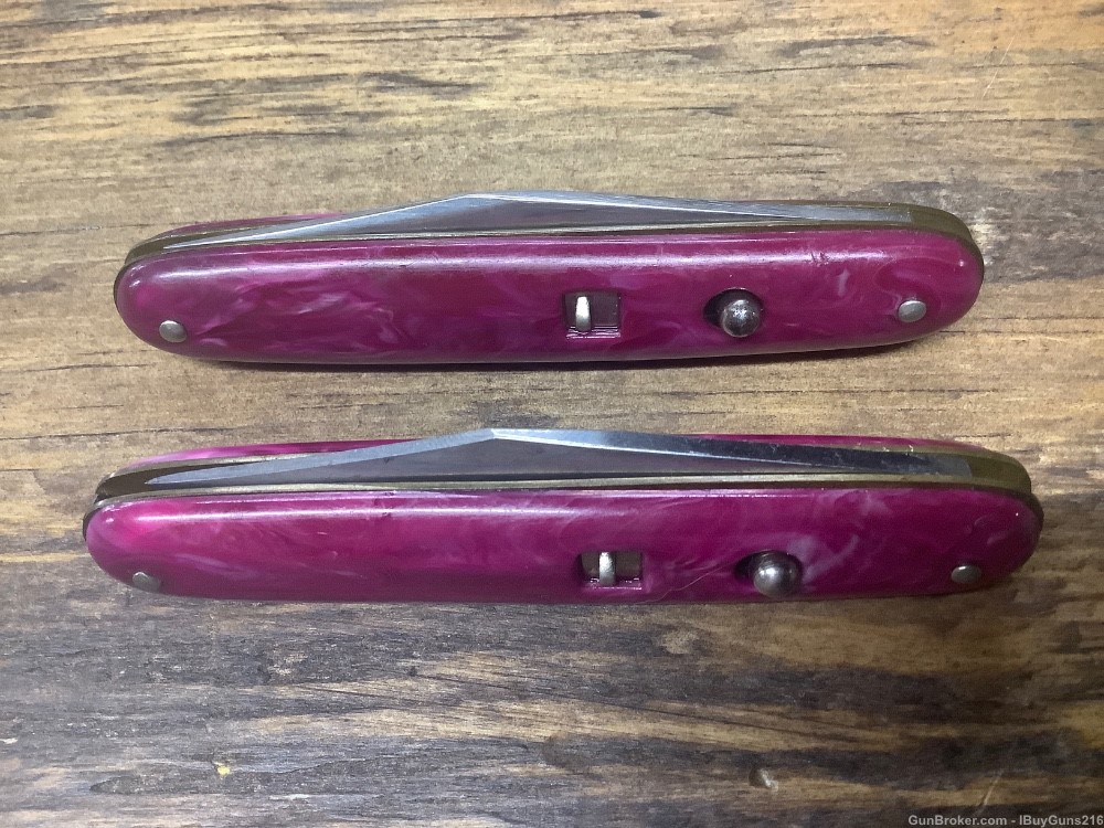 2 X Colonial Shur-snap button 1950's switch blade pocket knife lot-img-10