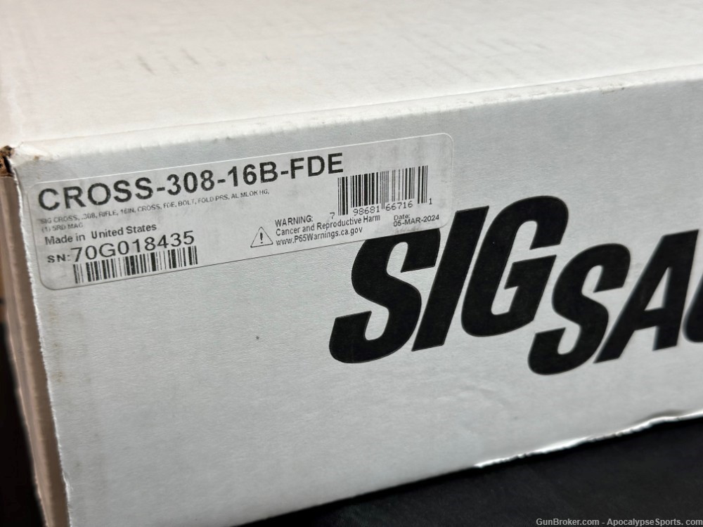 Sig Cross 16" Sig-Sauer Cross 308win Sig-Cross Sauer FDE-img-10
