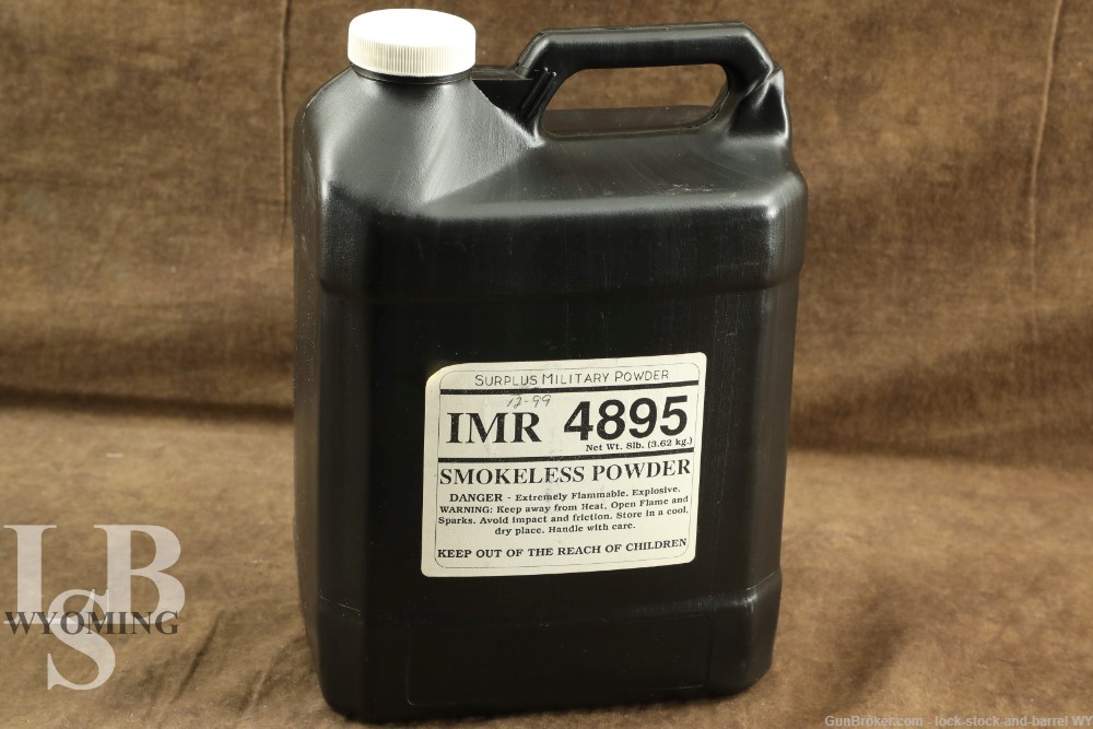8 Lbs. IMR Surplus Military 4895 Powder (Local Pickup Only) -img-0