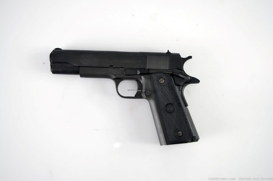 Rock Island 51453 1911 GI Standard Semi Auto Pistol 45 ACP, 5"-img-0