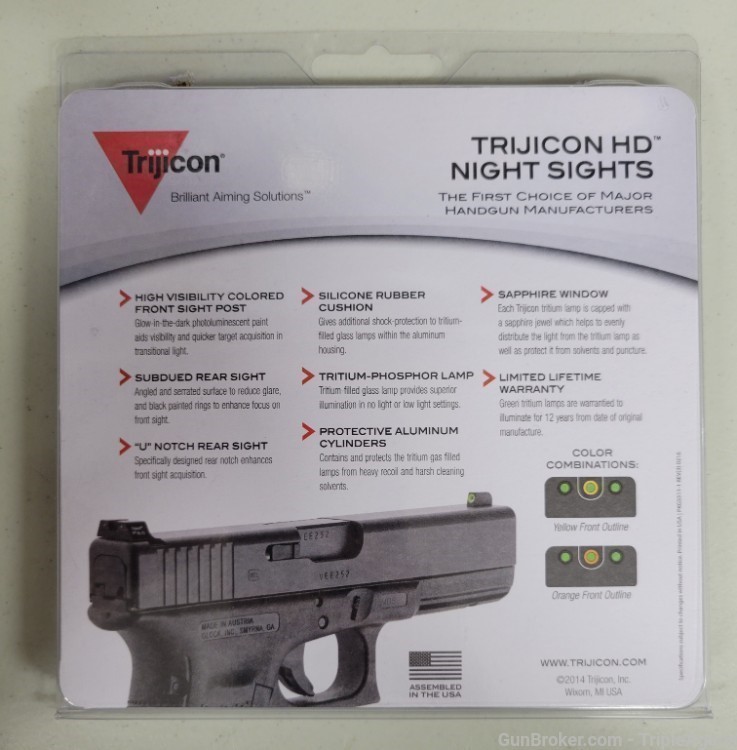 Trijicon HD night sights Smith & Wesson M&P Shield SA139-C-600722-img-1