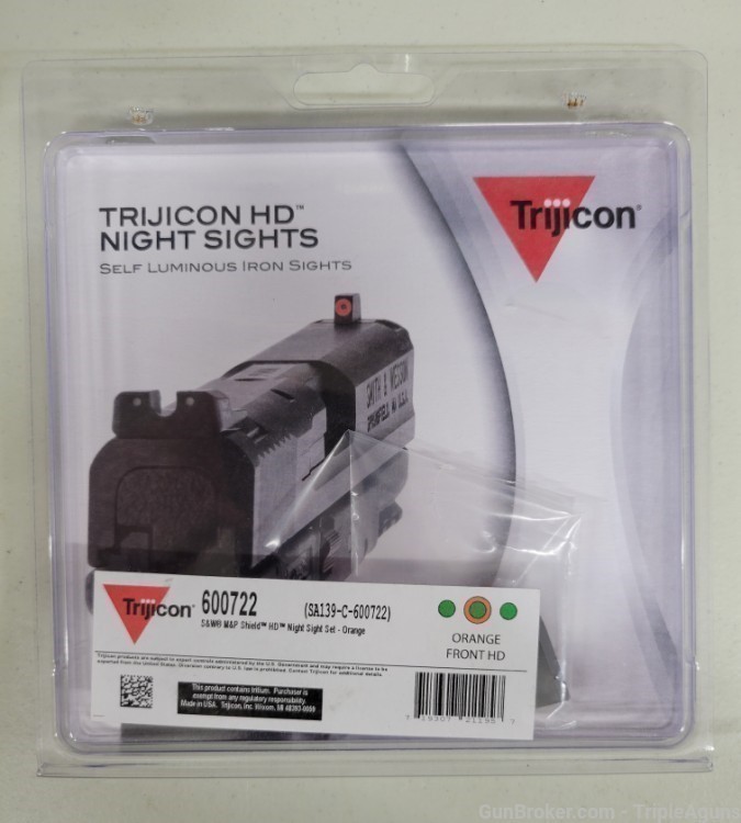 Trijicon HD night sights Smith & Wesson M&P Shield SA139-C-600722-img-0