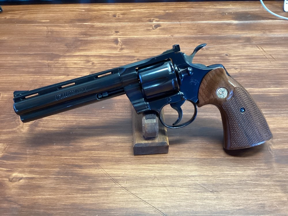 1976 Colt Python .357 Mag 6” Small Blems Bright Bore Perfect Timing-img-0
