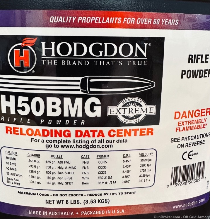 Hodgdon H50BMG Rifle Powder -img-1