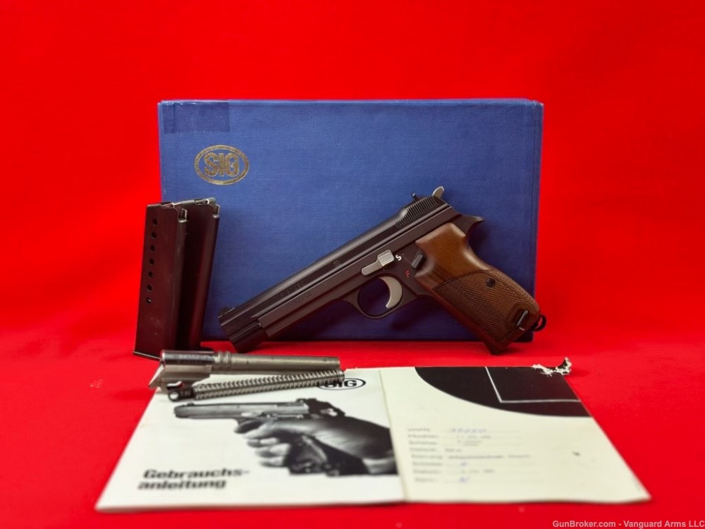 1984 Sig P210 9mm Pistol w/ Matching 7.65 Barrel! Made in Switzerland! -img-0