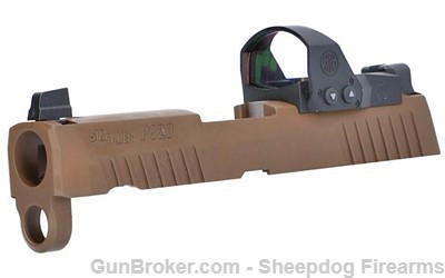 Sig Sauer P320 Slide Romeo 1 Pro Red Dot 3.6" Coyote Brown Supressor Sights-img-2