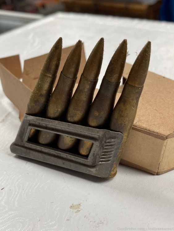 One Box Vintage 1938 German 8mm 8x56R Ammo 10 Rounds-img-19