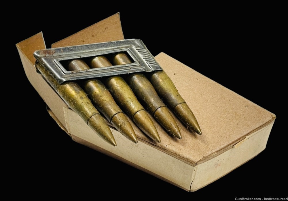 One Box Vintage 1938 German 8mm 8x56R Ammo 10 Rounds-img-13
