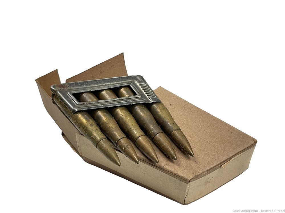 One Box Vintage 1938 German 8mm 8x56R Ammo 10 Rounds-img-17