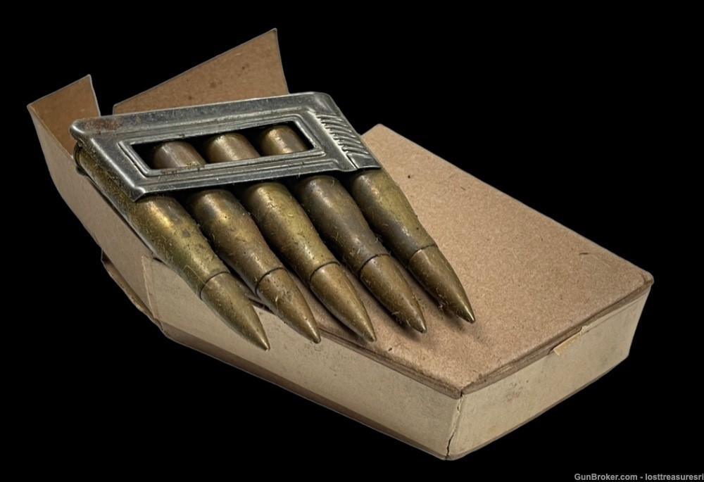 One Box Vintage 1938 German 8mm 8x56R Ammo 10 Rounds-img-2