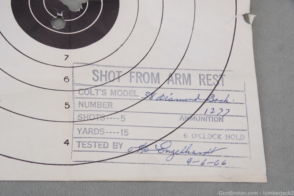 Exceptional 1966 Colt Diamondback 38 Spcl. 2 1/2'' Blue w Orig. Box Target -img-6