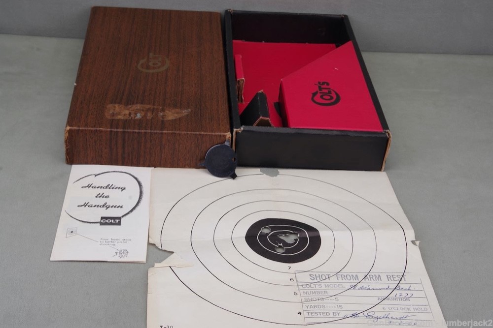 Exceptional 1966 Colt Diamondback 38 Spcl. 2 1/2'' Blue w Orig. Box Target -img-5
