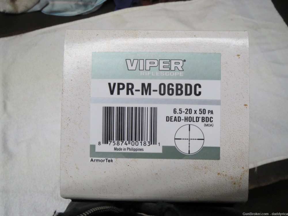Vortex Viper VPR-M-06BDC 6.5-20X50 PA Rifle Scope Dead Hold BDC-MOA Package-img-1