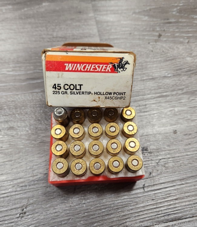 Winchester Super-X 45 Colt 225 gr. SILVERTIP Hollow Point ammo-img-1