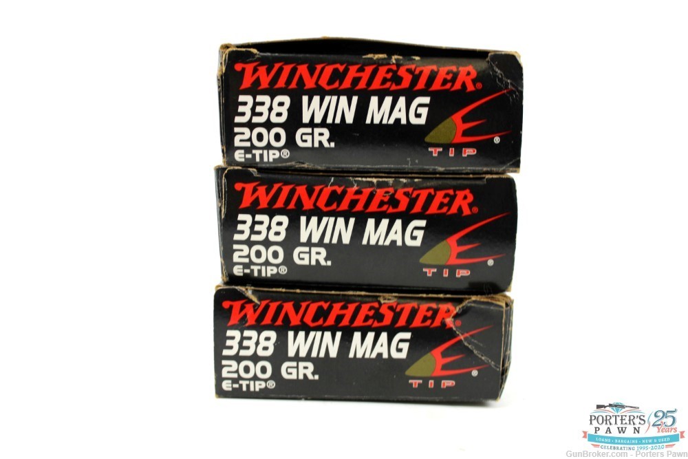 Winchester .338 Win Mag 200gr E-Tip Ammunition - 20 Rounds-img-0