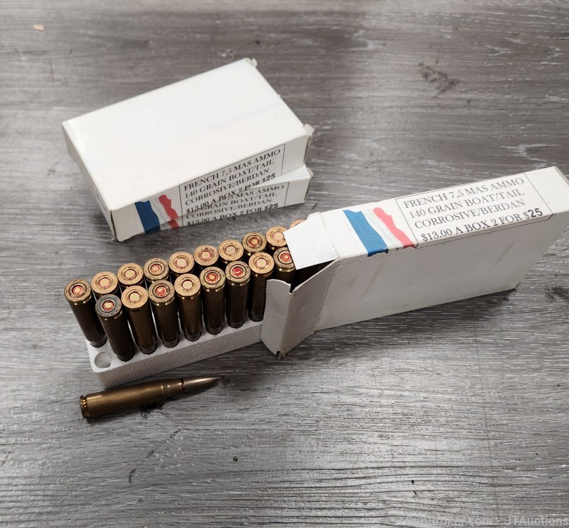 7.5x54 FRENCH - Privi Partizan Yugo - 140gr FMJ - 7.5 French PPU 60 rds-img-1