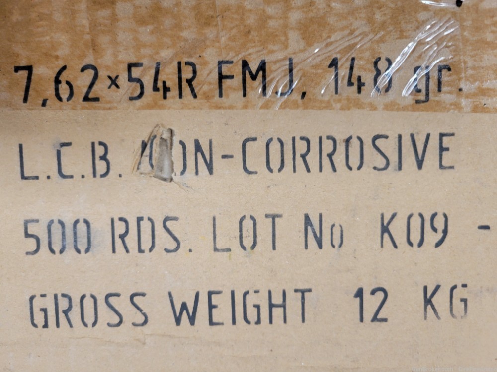 7.62x54r russian ammo 148 gr. Non-corrosive berdan primer 20 rds  No cc fee-img-2