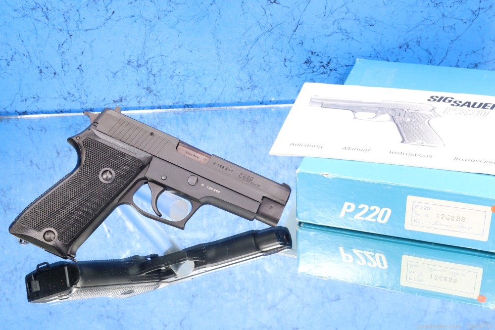 SIG SAUER P220 MONTAGE SUISSE 9MM W/BOX AND MANUAL MFG IN SWITZERLAND-img-52