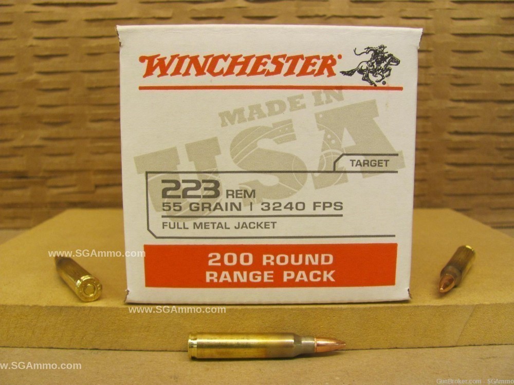 800 Round Case - Winchester Lake City 223 Rem 55 Grain FMJ Loose Pack Ammo-img-0