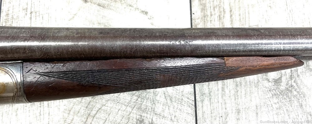 ITHACA SIDE BY SIDE FLUES 16 GAUGE DAMASCUS GOOD CONDITION-img-16
